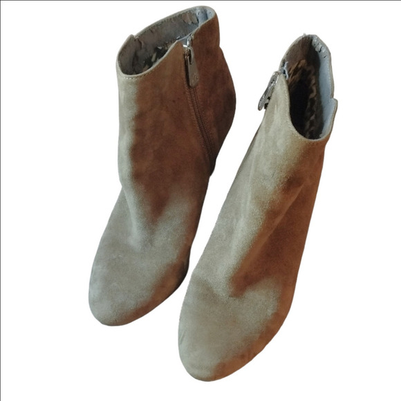 Anne Klein Tan Ankle Booties with Suede Finish - Picture 7 of 7